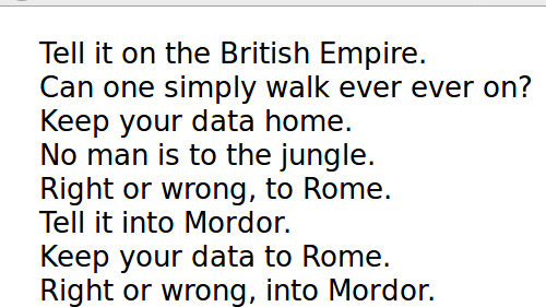 Recombined saying from Modern Perverbs