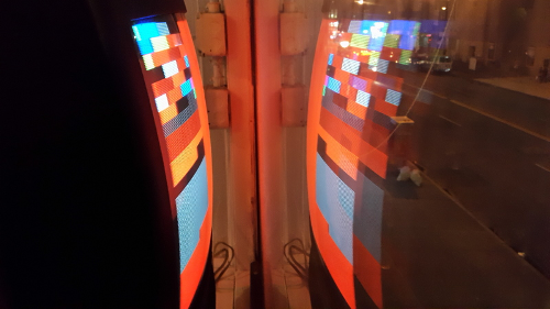 Running All Night, CRT and relection in exterior window