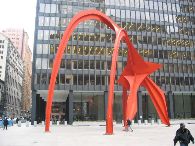 Alexander Calder Flamingo Sculpture (Federal Plaza)