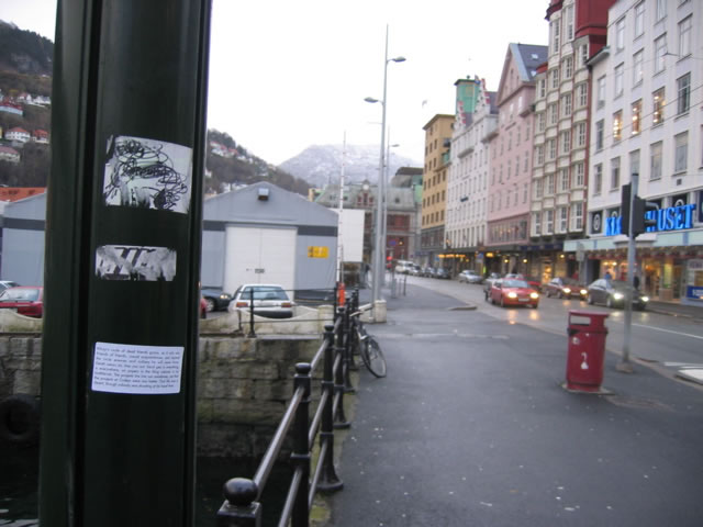 Implementation sticker in Bergen Norway