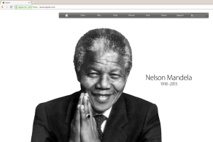 Mandela on the Apple home page