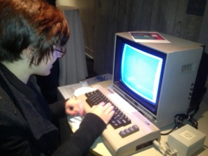 A visitor using the C64
