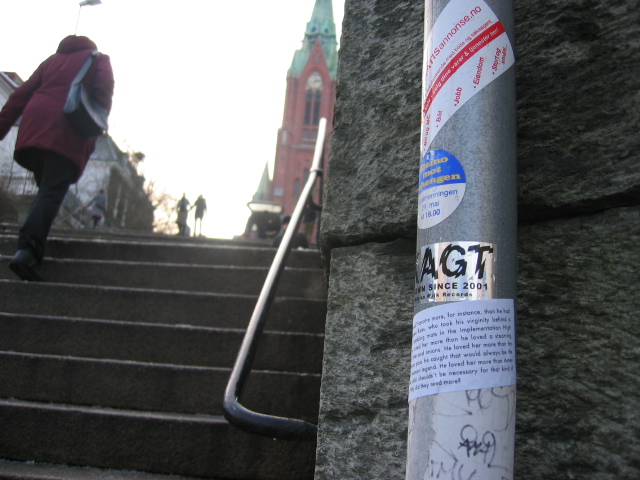 Implementation sticker in Bergen Norway