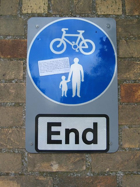 Implementation sticker in Cambridge England