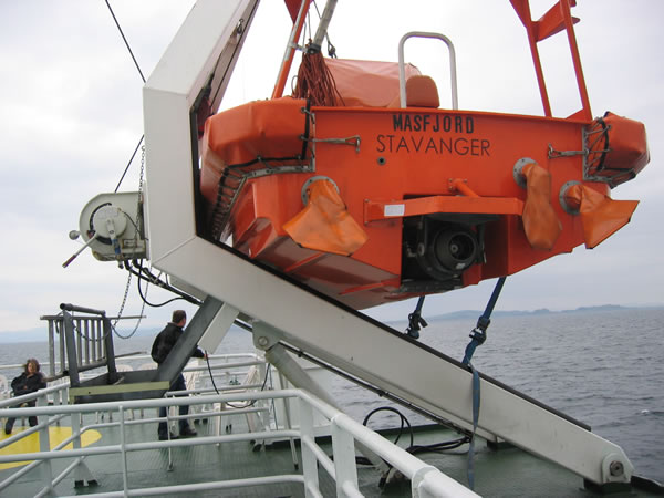 Implementation sticker in Ferry to Mortaviga Norway