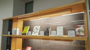 Author Function book displays and gallery walls