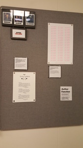 Author Function book displays and gallery walls