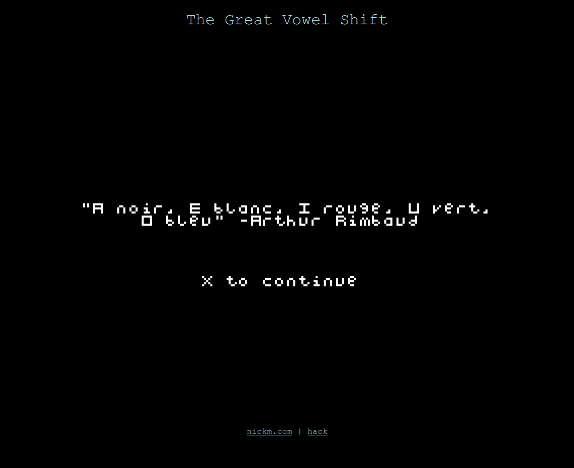 great vowel shift