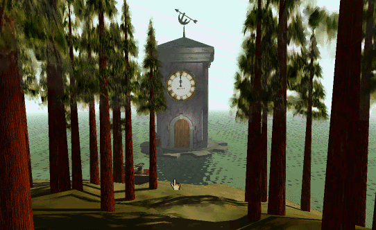 Typical screen from Myst